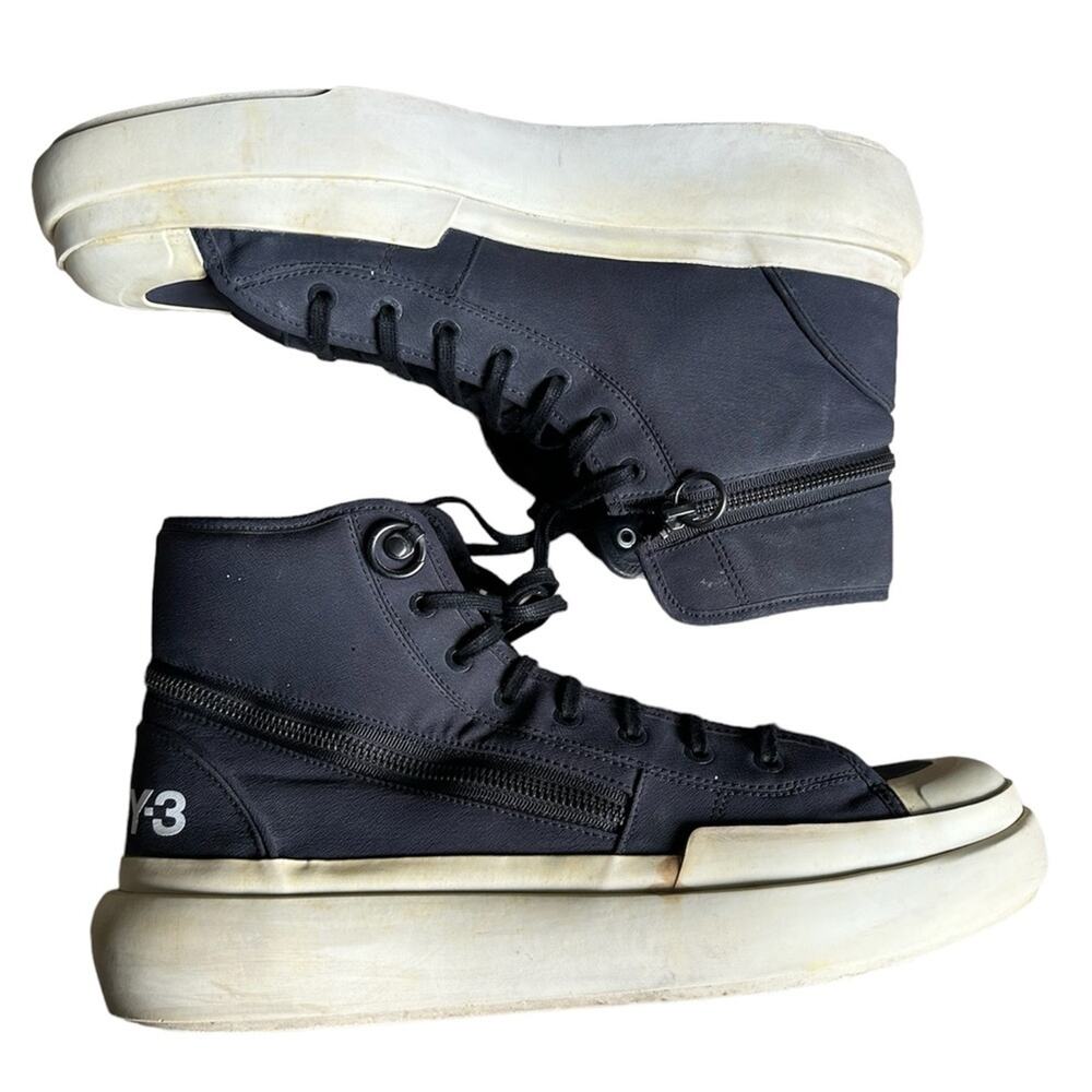Adidas‎ Y-3 Yohji Yamamoto Ajatu Court High Size 12 1/2 Black Cream White